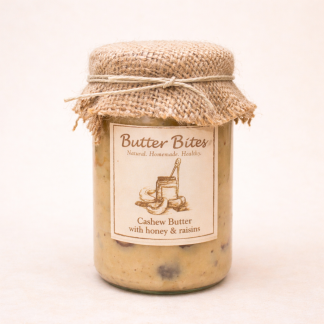 Cashew butter with raisins and honey