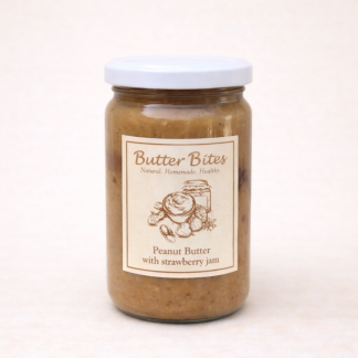 Peanut butter with strawberry jam